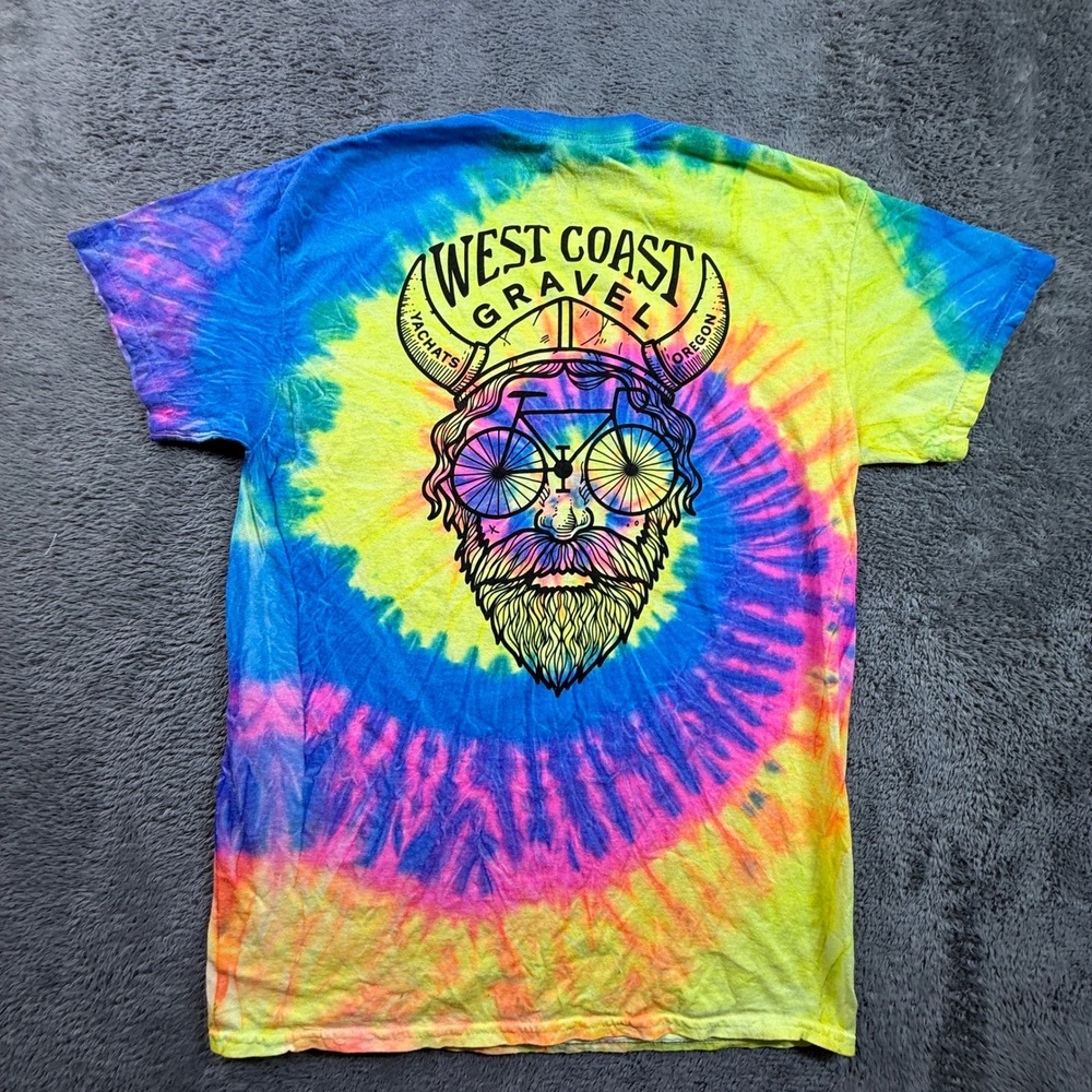 Colortone West Coast Gravel T-Shirt Adult M Multi Color Excellent Tie Dye Tee